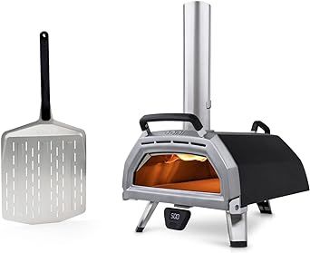 Fall Offer - Save On Ooni 14" Perforated Pizza Peel with Ooni Karu 16 Mult-Fuel Pizza Oven – Cook in the Backyard and Beyond with this Outdoor Kitchen Pizza Making Oven Bundle
